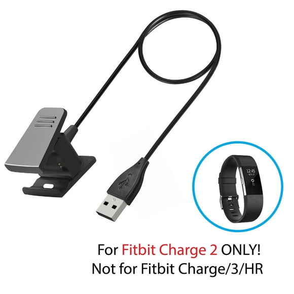 USB Smart Watch Wireless Wristband Charging Charger Cable for Fitbit Charge 2, 55cm