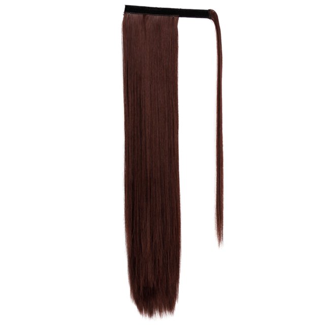 xiaxaixu Longues Extensions de Cheveux Queue de Cheval Naturelles Douces à Enrouler Droites Perruque à Clip pour Queue de Cheval pour Femmes Postiche