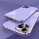 thumbnail image 1 of Funda de teléfono chapada de Color sólido de lujo para IPhone 15, 14, 11, 12, 13 Pro Max, 15 Plus, XR, X, XS, funda trasera de silicona suave, 1 of 4