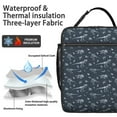 thumbnail image 3 of Funny Cartoon Dinosaur Pattern Lunch Bag, Colorful Dino Skeleton Print Thermal Tote for School, Work, Travel, 3 of 6