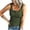 Green, variant on Homenesgenics Womens Sleeveless Tops Size 2X Women Casual Tanks Sleeveless Buttons Slimming Solid Pullover Vest Blouse Tops