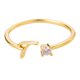thumbnail image 1 of Oro Rhinestone 26 Anillo Inicial Joyería Letra Inicial Anillo Abierto con Rhinestone Anillo para Mujeres, 1 of 3