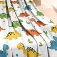 thumbnail image 3 of White Cartoon Dinosaurs Leaves Pattern Blanket,Comfortable Soft Flannel Throw Blanket,All Season,Warm Lightweight Blankets for Sofa Bed Couch Living Room Chair,60"x80", 3 of 4