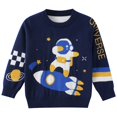 thumbnail image 1 of Chandail Tricoté pour Garçons, Vêtements pour Enfants, Motif Astronaut de l'Espace, 1 of 6