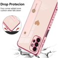 thumbnail image 2 of Designed for Samsung A13 4G Case Pink Love Hearts Design for Women Girl Men, Luxury Plating with Strap Stand Full Camera Lens Protection Bumper for Galaxy A13 4G, 2 of 12