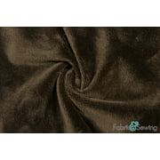 Dark Brown Minky Smooth Soft Solid Plush Faux Fake Fur Fabric Polyester 14 oz 58-60"