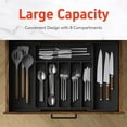 thumbnail image 4 of Behome Kitchen Drawer Organizer, Space-Saving 8 Storage Compartments Holds Silverware, Expandable Utensil Tray for the Kitchen, Anti Slip Design, Flexible Size, Black, 4 of 7