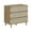 Light Brown/Seagrass, variant on Nathan James Andrew 3-Drawer Rattan Dresser or Boheminan Living Room Storage Cabinet with Natural Rattan Accent and Metal Legs, Light Oak/Black