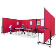 Screenflex 13-Panel FREEstanding Portable Room Dividers 6'H x 24'1L Grey CFSL6013DG