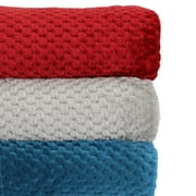 Better Homes & Gardens Oversized Velvet Plush Throw Blanket, 50" x 70", Aqua Texture