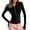 e-149Black612, variant on FUYUDY Women Shirts Neck Button Down Shirt Slim Fit Long Sleeve Soft Blouse For Layering And Casual Wear Classic Female Solid Color Tops