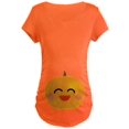 thumbnail image 1 of CafePress - Halloween Pumpkin Pregnancy Belly Print Tee - Maternity Dark T-Shirt, 1 of 1