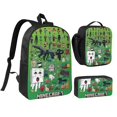 thumbnail image 1 of Minecraft Backpack three piece set Laptop Backpack 17 Inch, 1 of 8
