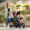 thumbnail image 5 of Baby Trend Sit N' Stand 5 in 1 Shopper Stroller with Canopy and Basket, Magnolia, 5 of 12