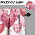 thumbnail image 5 of Red Heart-shaped Balloon4.4 Kitchen Curtains and Valances Set - 3 Piece Kitchen Curtains Sets with Valance for Windows Rod Pocket Machine Washable Kitchen Decor Decorations (54"x18"+2x27.5"x24"), 5 of 6