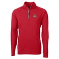 thumbnail image 2 of Men's Cutter & Buck  Red Toledo Mud Hens Adapt Eco Knit Stretch Recycled Big & Tall Quarter-Zip Pullover Top, 2 of 3
