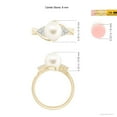 thumbnail image 5 of ANGARA Freshwater Cultured Pearl Bypass Ring with Diamond Trio in 14K Yellow Gold for Women | June Birthstone, Birthday, Anniversary, Jewelry Gift for Women | Pearl Ring, 5 of 9