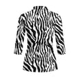 thumbnail image 3 of Uorisanigo Zebra Pattern Womens Golf Shirt Soft Washable Women's 3/4 Sleeve Golf Top with Zipper Comfortable Polyester Spandex Fabric Workout Sports Pullover Tennis Tops Size XL, 3 of 7