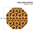 thumbnail image 3 of Fuzoiu Chocolate Plaid Sunflower Print Leather Coasters Set,Drink Coasters Set of 6,for Tabletop Protection, Durable PVC Coasters,Home Décor and Housewarming Gift,Octagon, 3 of 7