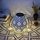 thumbnail image 4 of Solar Lanterns Outdoor Hanging Lantern Lights - Hollowed-Out Metal Decor Lantern - LED Decorative Garden Light - Delicate Garden Decoration For Patio - White Rope Lantern Solar Light, 4 of 6