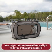 SportPet Designs Medium Soft-Sided Pop-Open Cat & Dog Travel Kennel, Gray