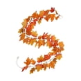 thumbnail image 2 of Artificial Maple Leaves Wreath Fall Decorations for Home Thanksgiving Halloween Mantel Fireplace Party Wedding Indoor Outdoor 200Cm, 2 of 5