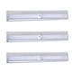 thumbnail image 1 of EeaseMX 3 luces nocturnas inalámbricas de 10 LED con sensor de movimiento, tiras magnéticas adhesivas para armario (plateadas con luz blanca), 1 of 7