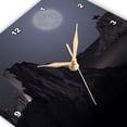 thumbnail image 3 of 3dRose, Western Cowboy silhouette of a cowboy with horse on a distant mountain range, 10x10 Wall Clock, 3 of 7