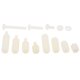 thumbnail image 1 of Caja de 310 piezas M3 Surtido de arandelas y tuercas de nailon para tornillos, macho, hembra y hembra, kit surtido de separadores [blanco], 1 of 5