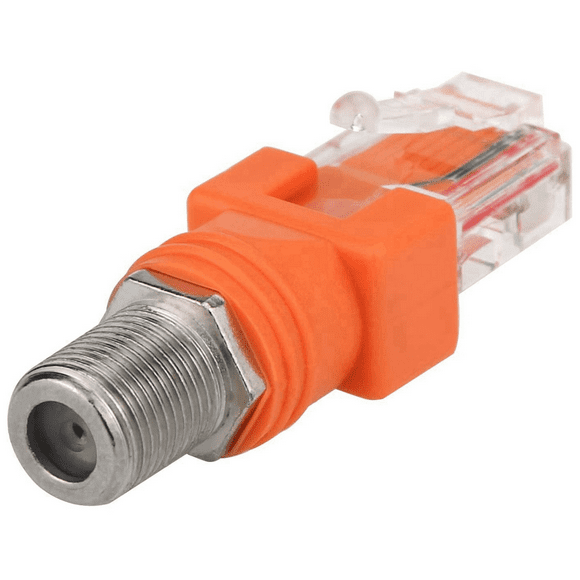 Coaxial to Ethernet Adapter, 12 Pack Coax RF F Female to RJ125 Male Converter for Line Tester