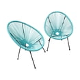 thumbnail image 2 of Set of Two Teal Mod Indoor Outdoor String Chairs, 2 of 3