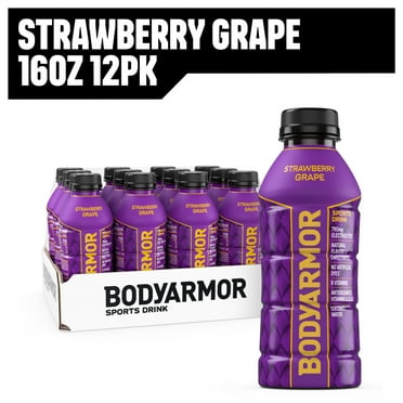 BODYARMOR SuperDrink Strawberry Grape Sports Drinks, 16 fl oz Bottles, 12 Pack
