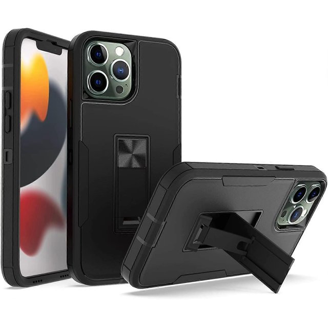 Showdd Designed for iPhone 13 Pro Max Case, Military Grade Drop Protection iPhone Case Compatible with Magnetic Car Mount, Hybrid Hard PC Kickstand Ca