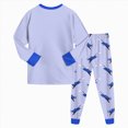thumbnail image 7 of CAUYDY 5T 6T 7T 8Y 9Y 10Y Child Boy Sleepwear Clothes for Kids Long Sleeve Shirt Elastic Pants 2Pcs Cute Set Boys Fall Winter Pajamas Sizes 6-7 Years,Blue, 7 of 7