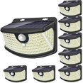 thumbnail image 1 of Luces solares con sensor de movimiento Aootek 120 LED IP65, paquete de 8, 1 of 7