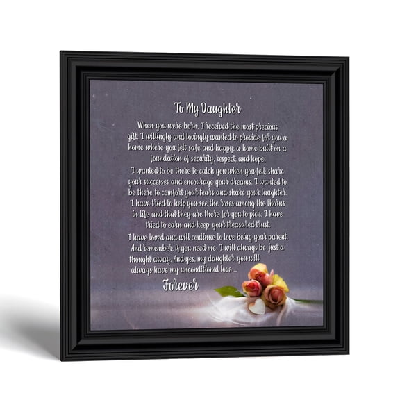 Daughter Poem Frame, Mother's Day Sentimental Keepsake