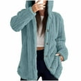 thumbnail image 6 of Fewfanhot Women's Clothing Cable Knit Fall Oversized Long Sleeve Button Open Front Knit Sweater Coats, 6 of 8