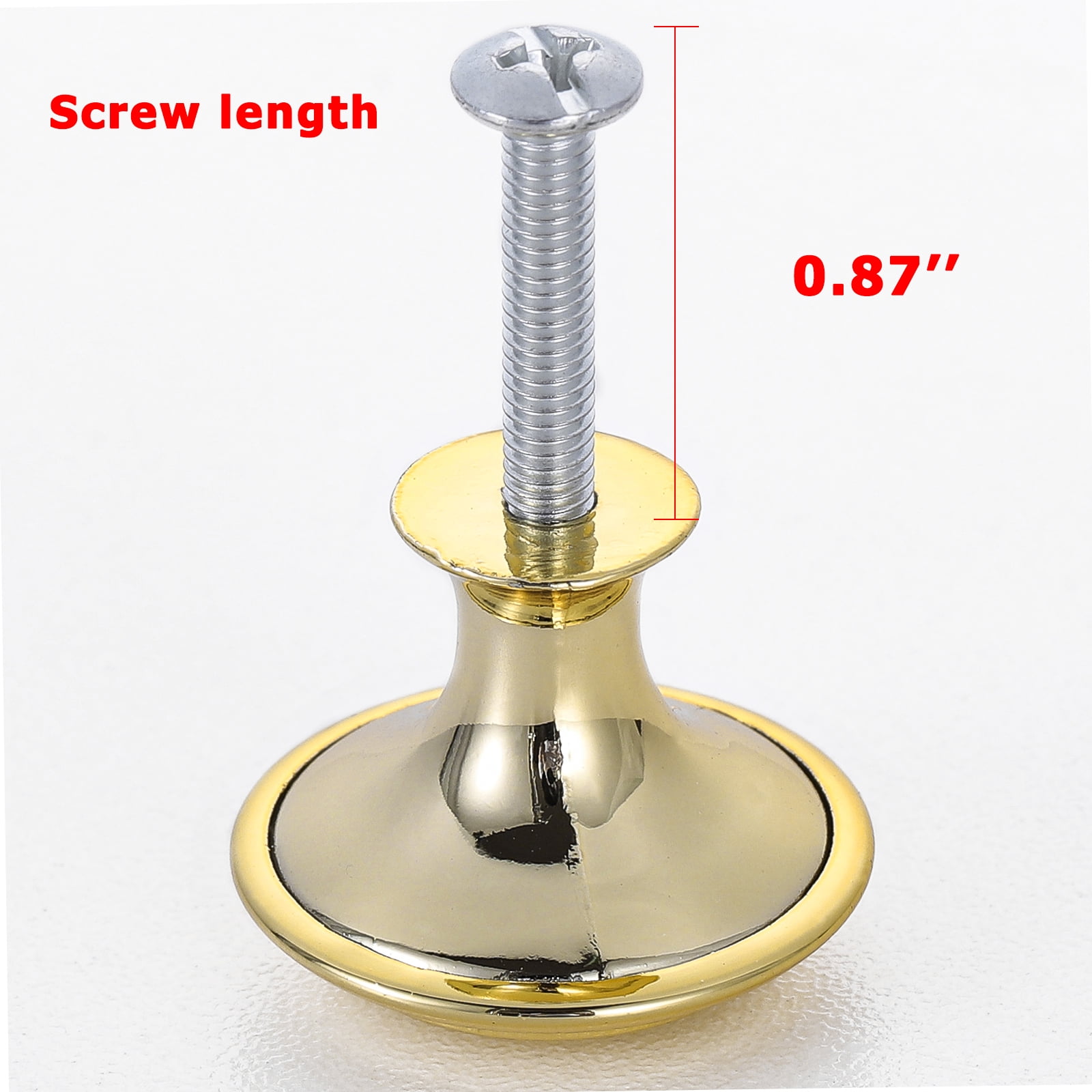 Lohoms Door Knobs, 500-Piece Stainless Steel Cabinet Pulls, Brushed Nickel Drawer Handles with Screws, Gold