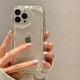 thumbnail image 5 of Wave Pattern Solid Color Cream For iPhone 15 14 13 12 11 Pro Max Mini Transparent Yellow Resistant Couple White Clear Phone Case, 5 of 5