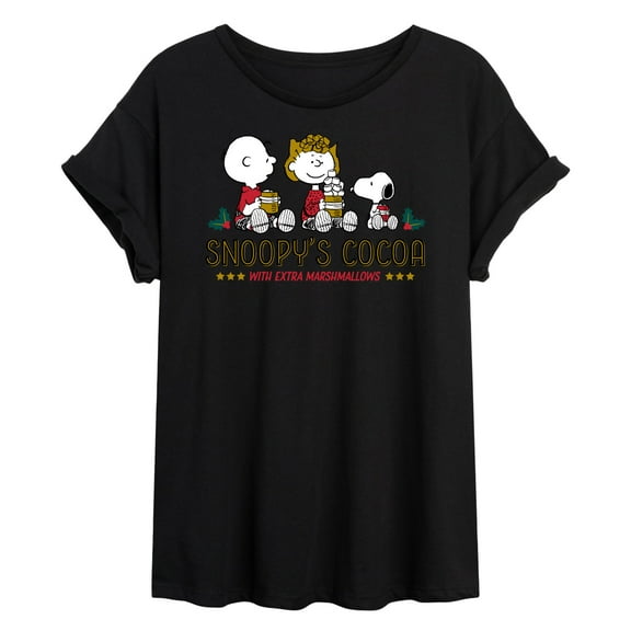 Peanuts - Snoopy's Cocoa - Juniors Ideal Flowy Muscle T-Shirt
