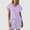 Light Purple, variant on Women's V-Neck Short Sleeve Top and Shorts Set Casual Summer Outfit Soft Comfortable Wear Stylish Two Piece Suit for Daily