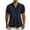 Navy-men casual shirts clearance sale, variant on Txeol Flash Deals Men's Cotton and Linen Striped Jacquard Shirts Short Sleeve Solid Color Classic Tops Button Down Casual Beach Polo Tees,Navy,L
