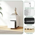 thumbnail image 6 of White 3-Drawer Lockable Mobile File Cabinet - All-Steel, Fully Assembled with Anti-Tip Design (110lbs/Drawer), 6 of 18