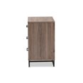 thumbnail image 4 of Baxton Studio Daxton Commode de Rangement Moderne et Contemporaine en Bois Finition Chêne Rustique à 3 Tiroirs, 4 of 5