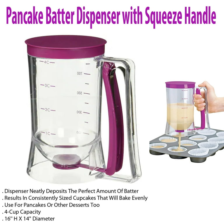 Pancake Batter Dispenser, Batter Dispenser With Handle, Pancake