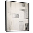 thumbnail image 2 of Designart "Platinum Parallels In Shades Of Grey And White I" Abstract Shapes Floater Framed Wall Art Prints, 2 of 5