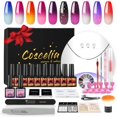 thumbnail image 1 of Juego de esmalte de uñas en gel térmico de 10 colores 36w Lámpara Uv / led Esmalte de uñas que cambia de temperatura multicolor kaili Sencillez, 1 of 5