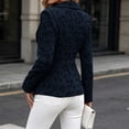 thumbnail image 4 of Levmjia Women Blazer Jacket Soft Lapel Collar Long Sleeve Floral Printed Outerwear Office Commute Holiday Casual Everyday Wear, 4 of 5