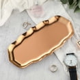 thumbnail image 5 of Oval Tray, Irregular Wavy Edge Metal Jewelry Tray, 8.6X4.3inch Decorative Vanity Tray, Stainless Steel Serving Platter for Dessert Table, Desktop, Bathroom, 5 of 5