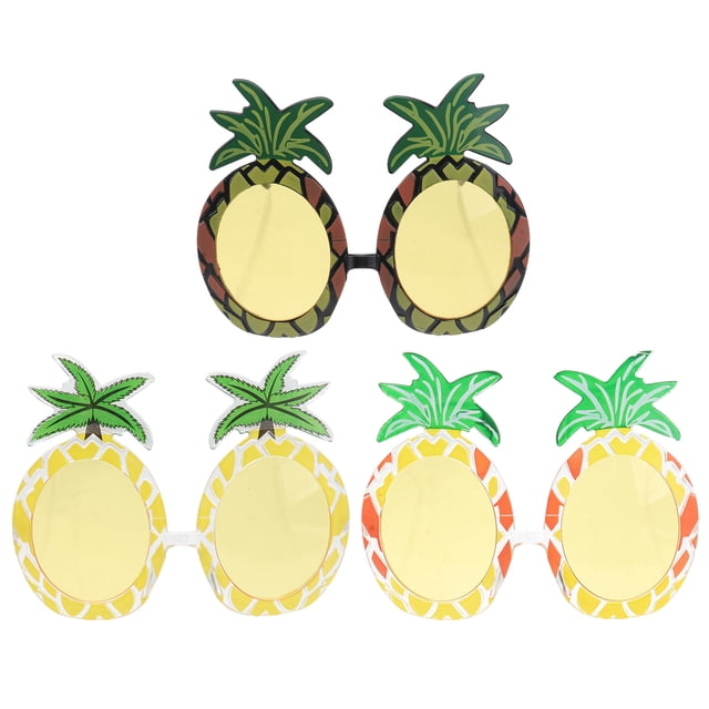 3 piezas de gafas de fiesta de Hawai, gafas de piña, accesorios decorativos lindos para fotos, gafas creativas, accesorios divertidos para disfraces de fiesta